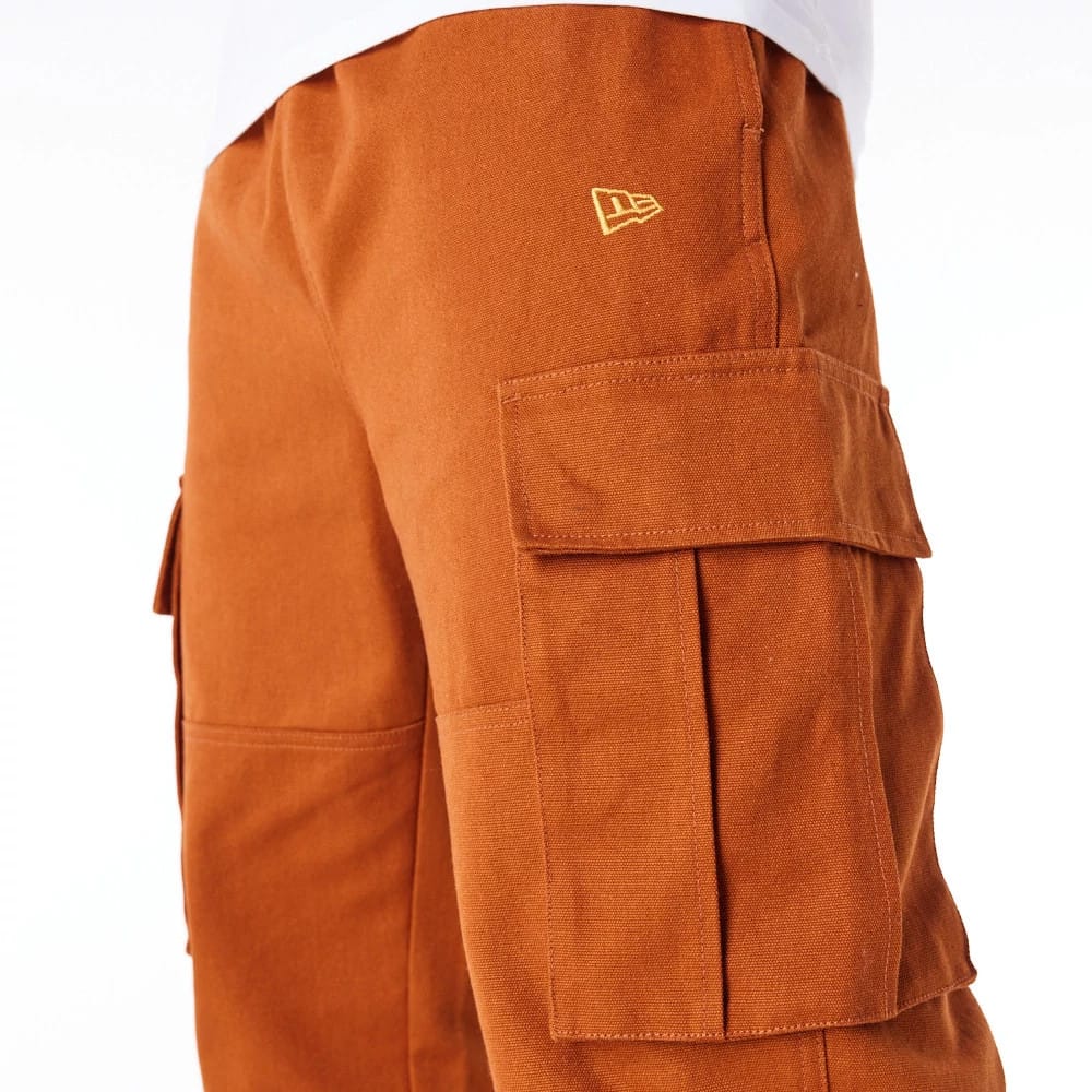 New Era Brown Cargo Trousers-klyvox