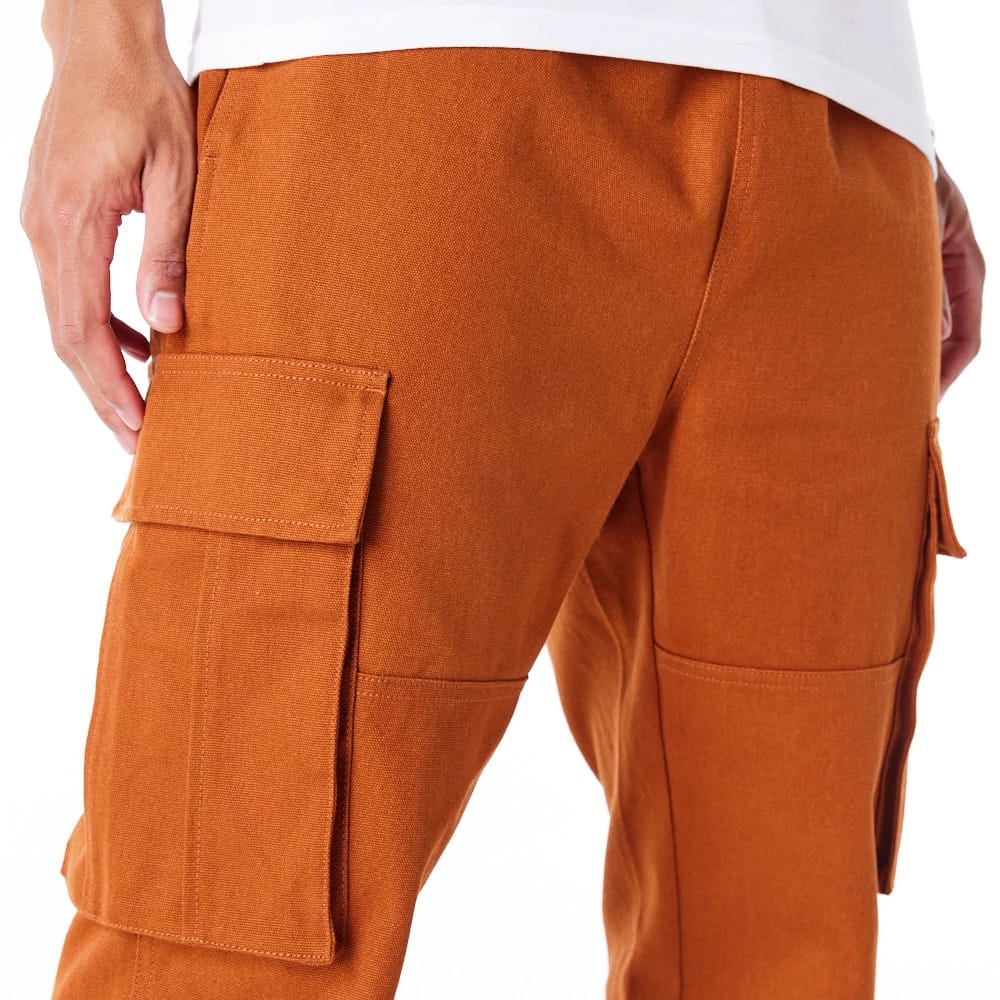 New Era Brown Cargo Trousers-klyvox