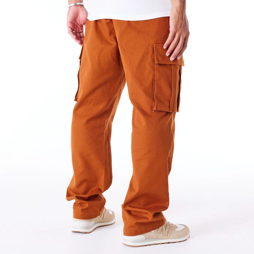 New Era Brown Cargo Trousers-klyvox