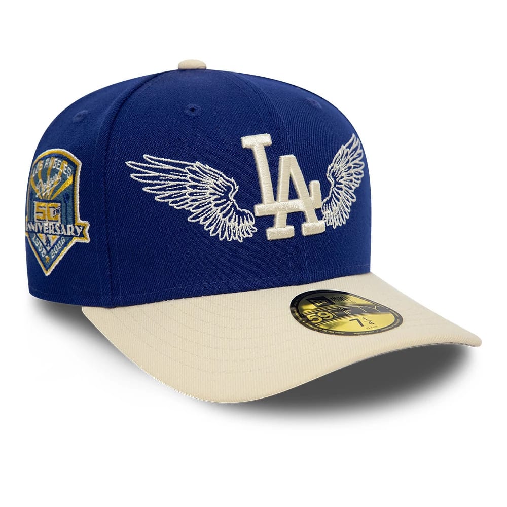 LA Dodgers MLB Team Wings Navy 59FIFTY Fitted Cap-klyvox