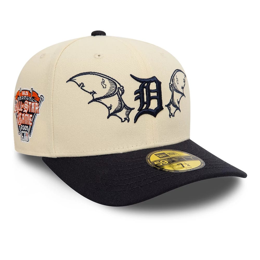 Detroit Tigers MLB Team Wings Light Beige 59FIFTY Fitted Cap-klyvox