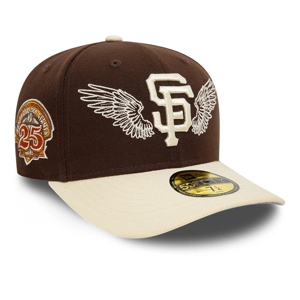 San Francisco Giants MLB Team Wings Dark Brown 59FIFTY Fitted Cap-klyvox