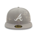 Atlanta Braves MLB Zodiac Grey 59FIFTY Fitted Cap-klyvox