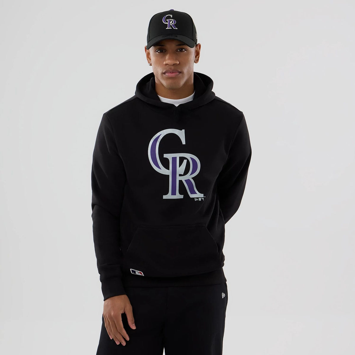 Colorado Rockies MLB Black Pullover Hoodie-klyvox