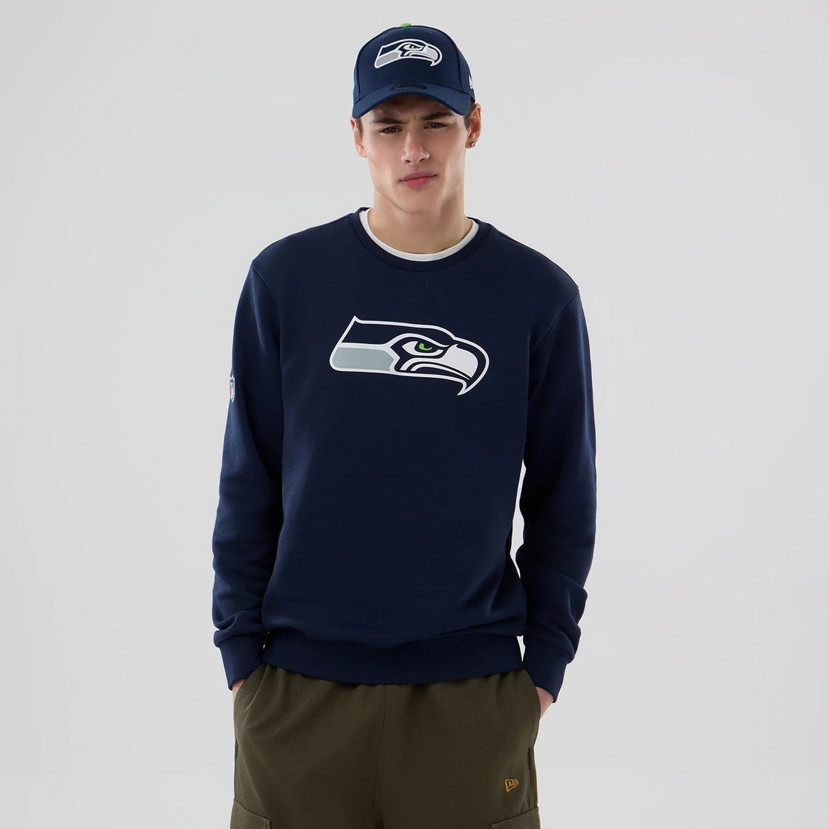 Seattle Seahawks NFL Dark Blue Crew Neck Sweater-klyvox