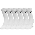 New Era Flag 6-Pack White Crew Socks-klyvox