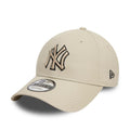 New York Yankees Team Outline Cream 9FORTY Adjustable Cap-klyvox