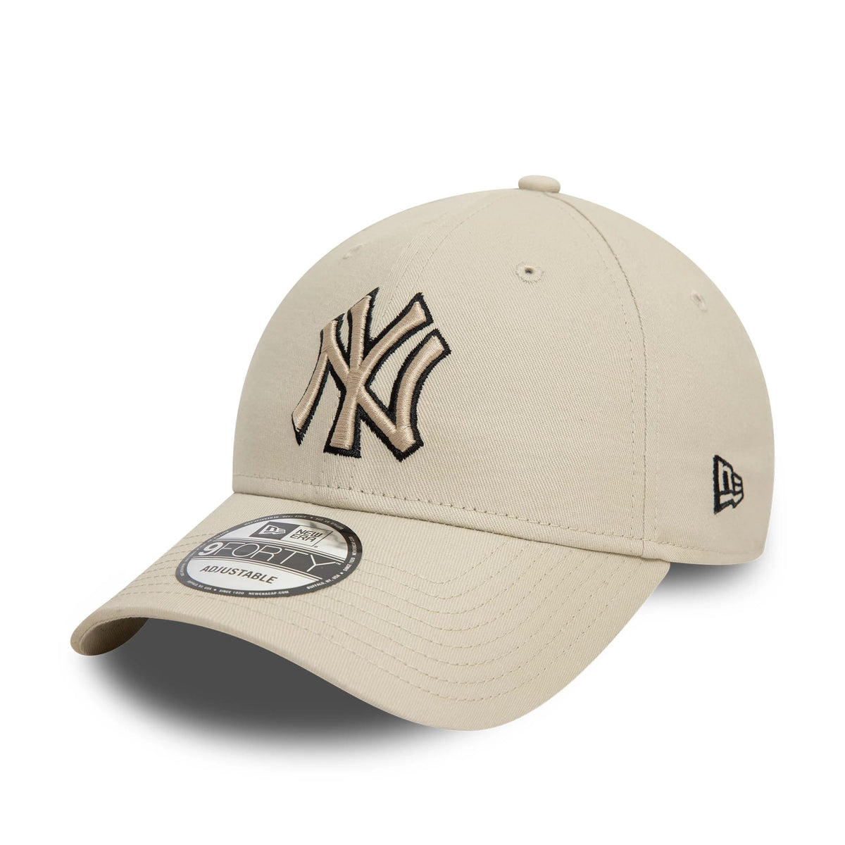 New York Yankees Team Outline Cream 9FORTY Adjustable Cap-klyvox