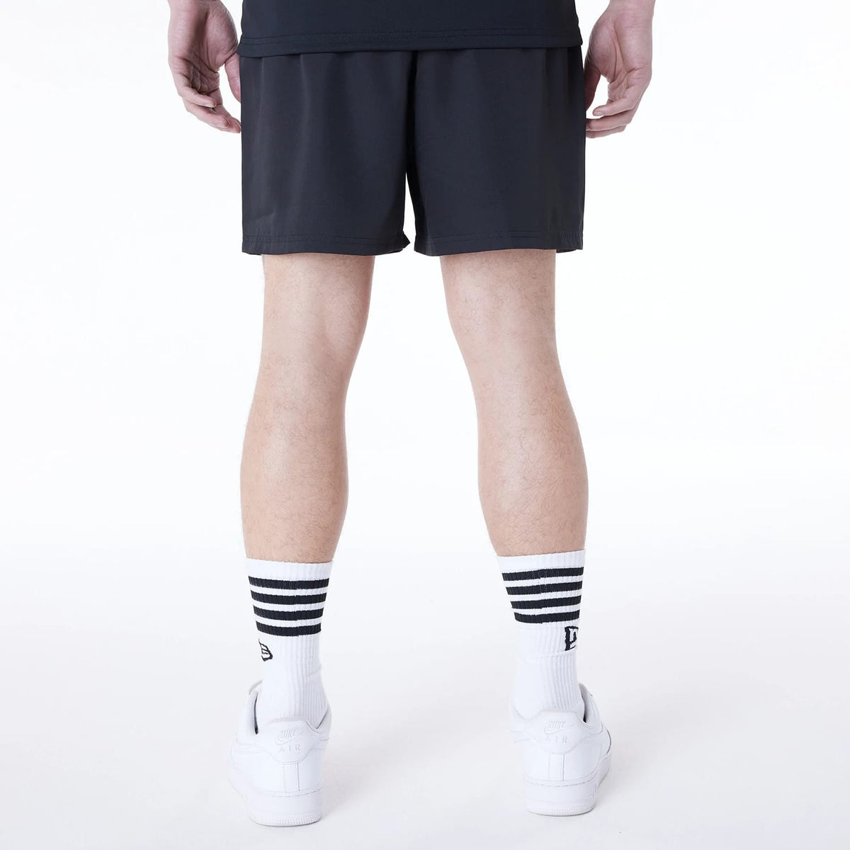 New Era Essential Black Shorts-klyvox