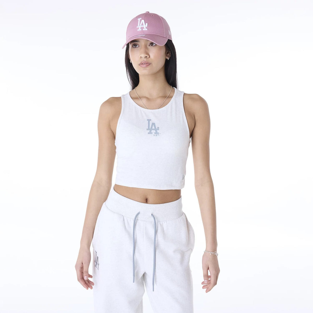 LA Dodgers Womens MLB League Essential Pastel Grey Vest-klyvox