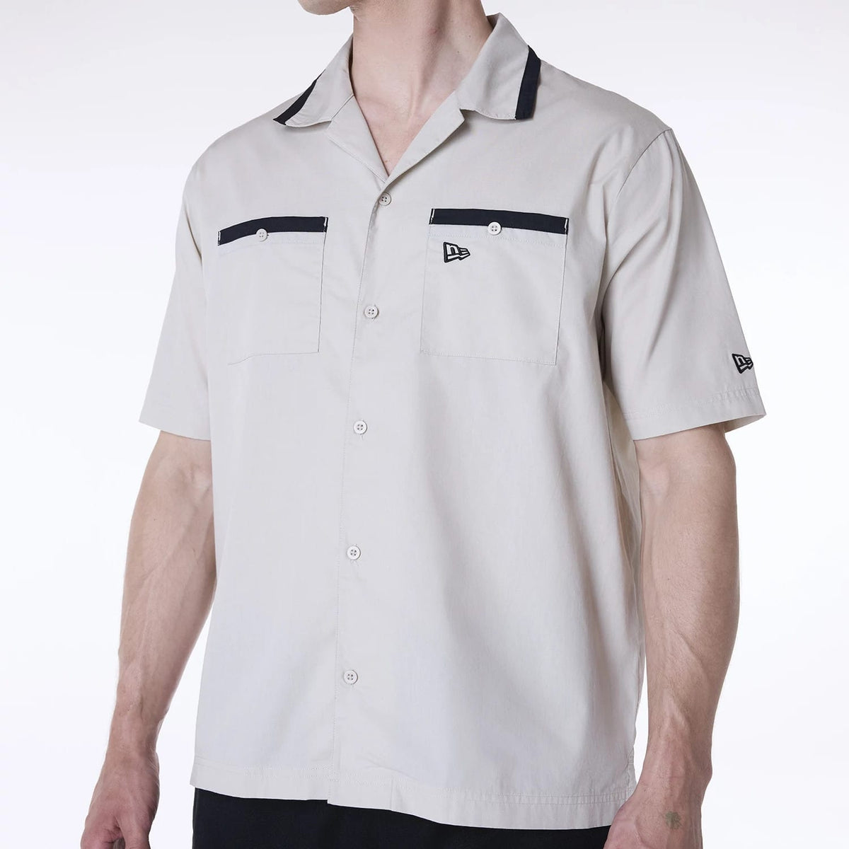 New Era Revere Cream Short Sleeve Shirt-klyvox
