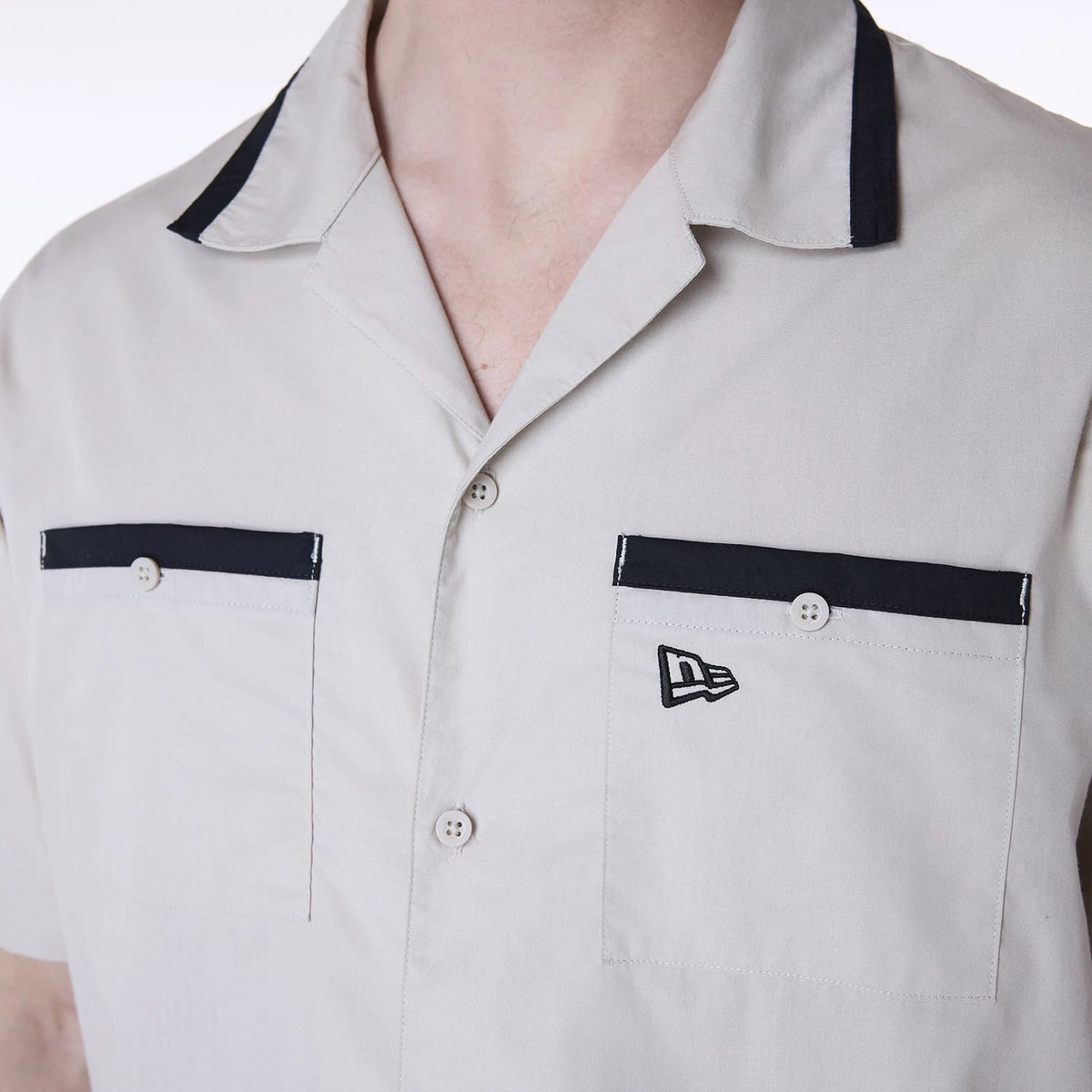 New Era Revere Cream Short Sleeve Shirt-klyvox