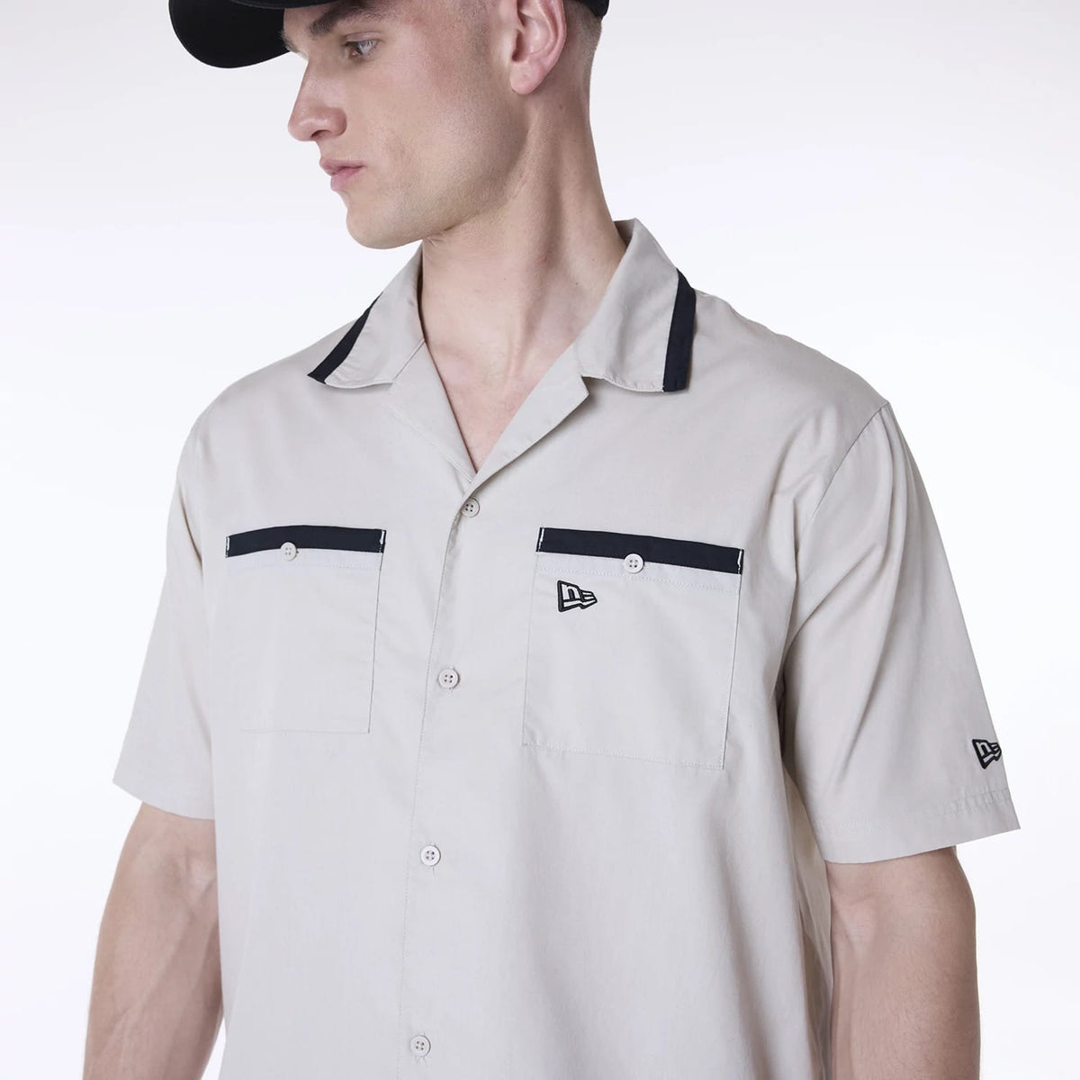 New Era Revere Cream Short Sleeve Shirt-klyvox