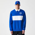 Chicago Cubs Throwback Prep Blue Long Sleeve Rugby Shirt-klyvox