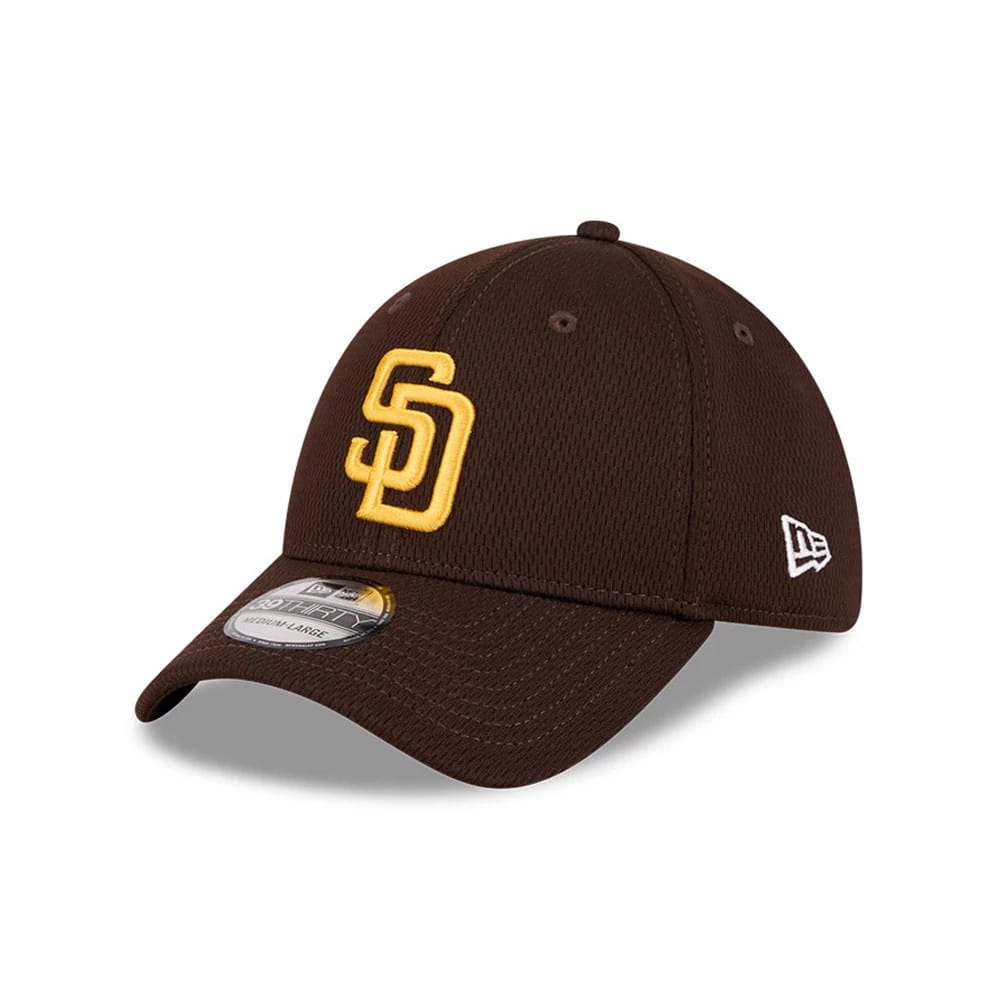 San Diego Padres MLB Evergreen Dark Brown 39THIRTY Stretch Fit Cap-klyvox