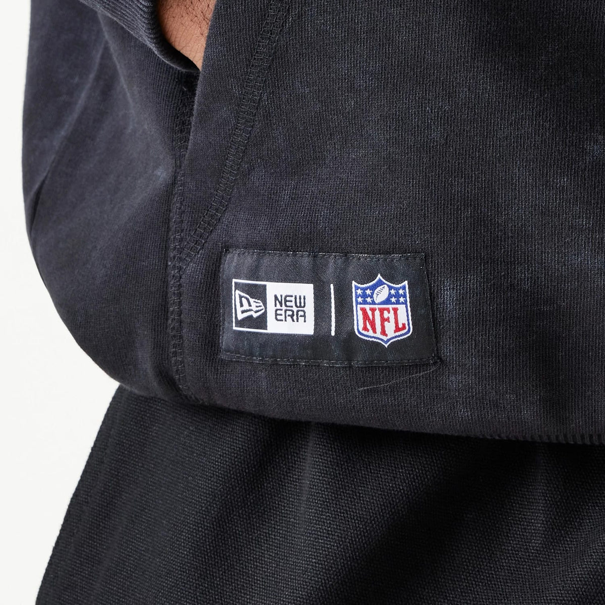 New England Patriots NFL Games Premium Apparel Black Oversized Pullover Hoodie-klyvox