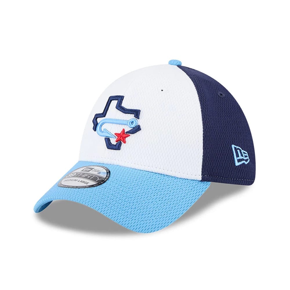 Corpus Cristi Hooks MiLB Batting Practice Navy 39THIRTY Stretch Fit Cap-klyvox