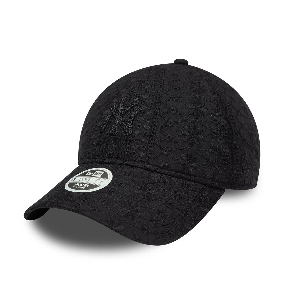 New York Yankees Womens MLB Broderie Black 9TWENTY Adjustable Cap-klyvox