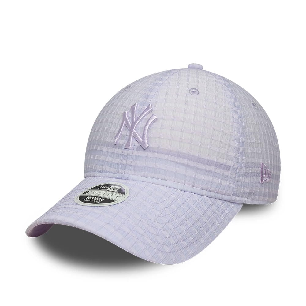 New York Yankees Womens MLB Seersucker Pastel Purple 9TWENTY Adjustable Cap-klyvox
