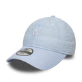 New York Yankees Youth MLB Seersucker Pastel Blue 9TWENTY Adjustable Cap-klyvox