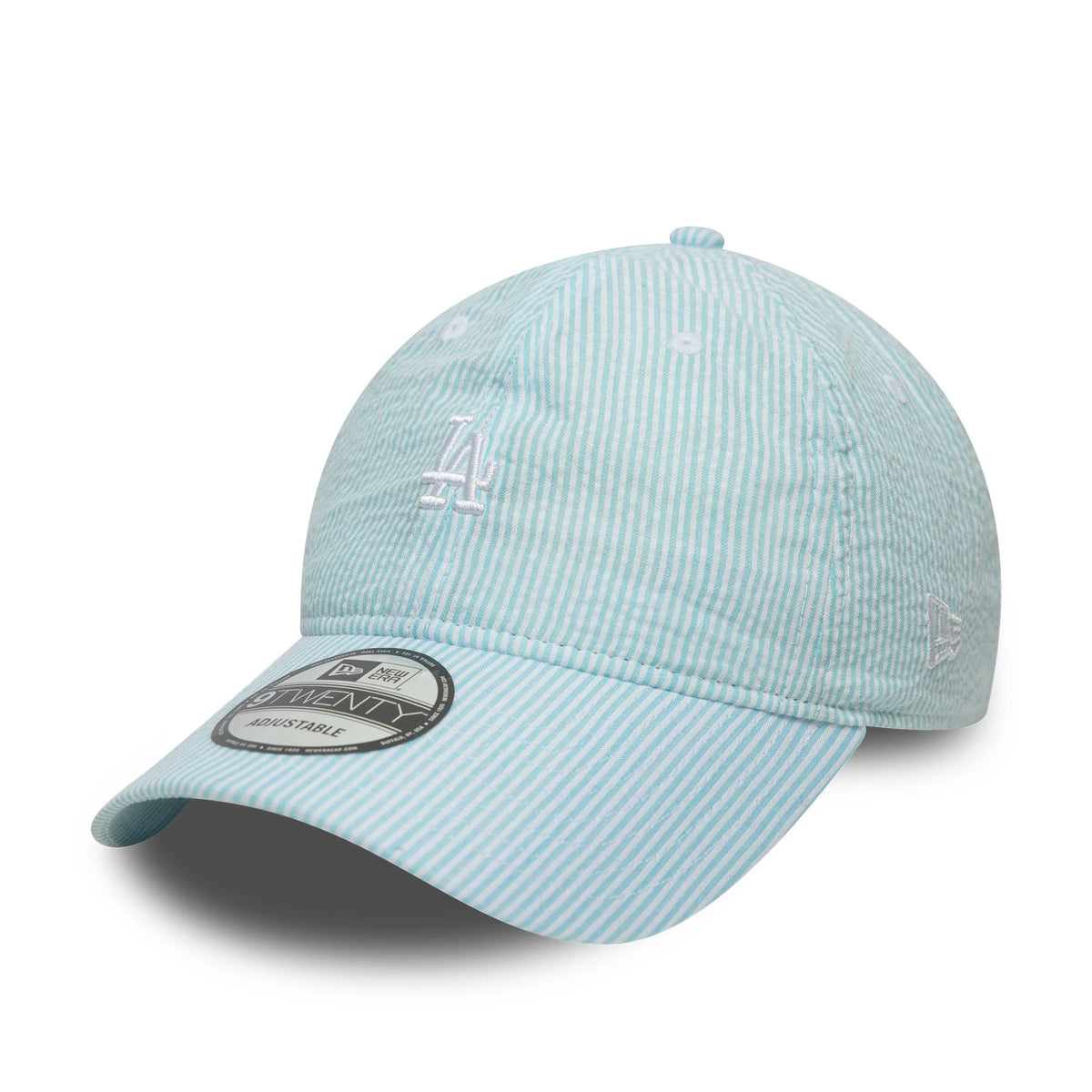 LA Dodgers MLB Seersucker Pastel Blue 9TWENTY Adjustable Cap-klyvox