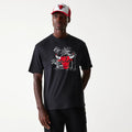 Chicago Bulls NBA Palm Tree Black Oversized T-Shirt-klyvox