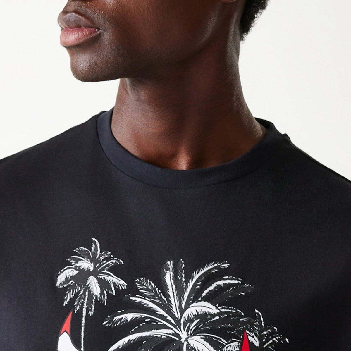 Chicago Bulls NBA Palm Tree Black Oversized T-Shirt-klyvox