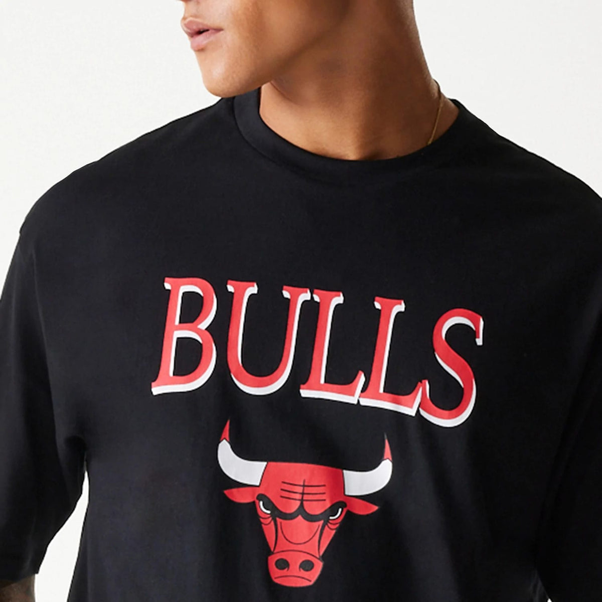 Chicago Bulls NBA Team Graphic Black Oversized T-Shirt-klyvox