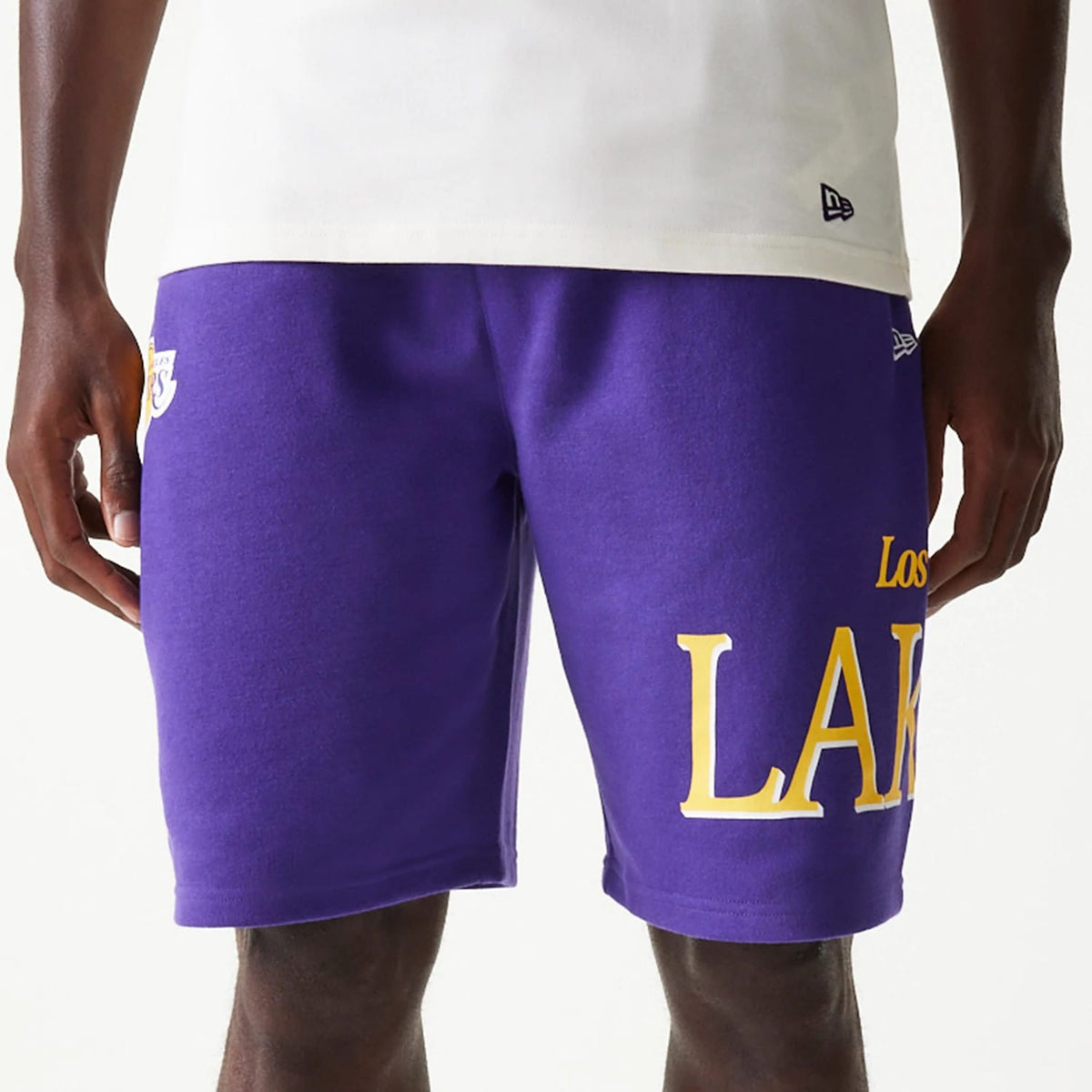 LA Lakers NBA Team Graphic Purple Shorts-klyvox