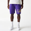 LA Lakers NBA Team Graphic Purple Shorts-klyvox