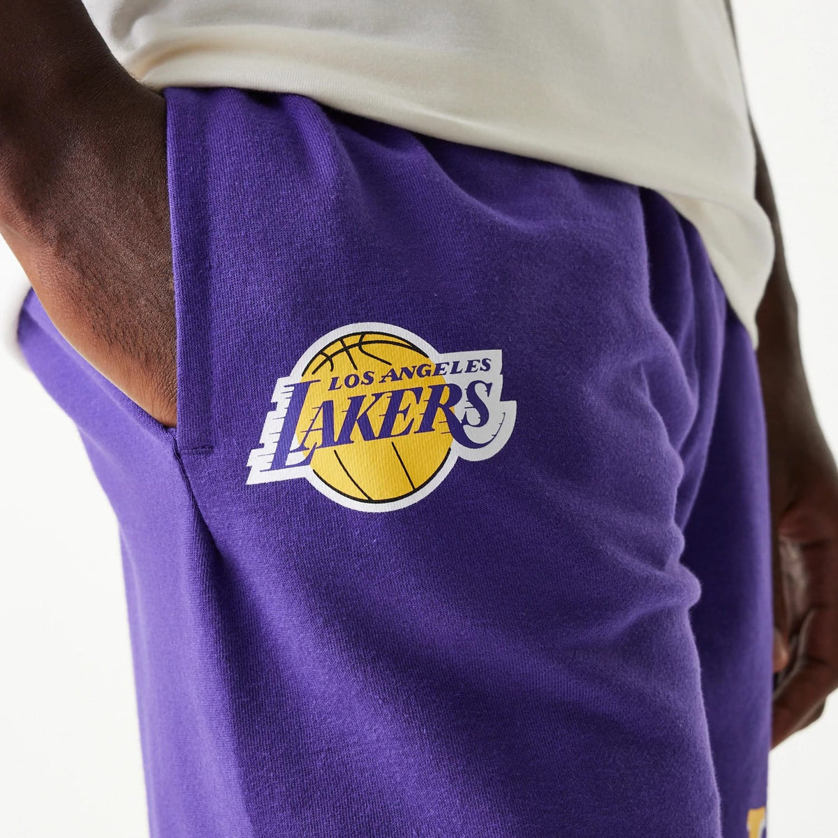 LA Lakers NBA Team Graphic Purple Shorts-klyvox