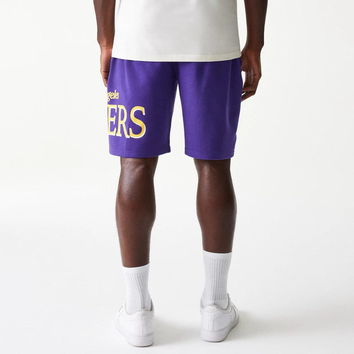 LA Lakers NBA Team Graphic Purple Shorts-klyvox