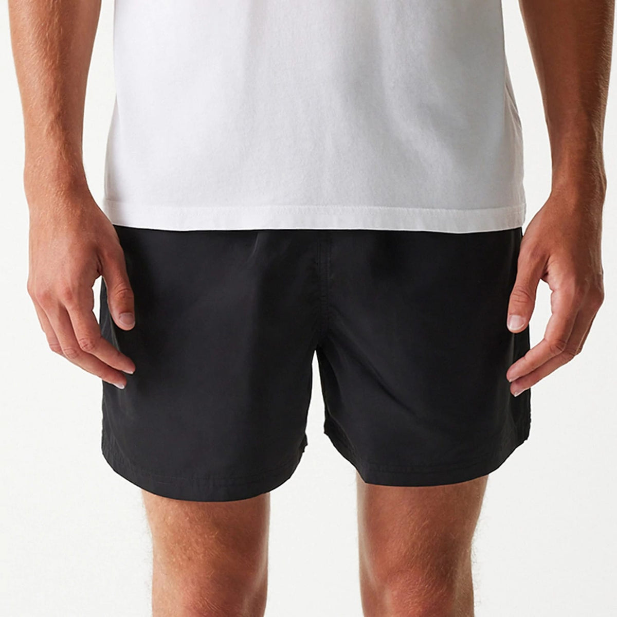New Era Black Swim Shorts-klyvox