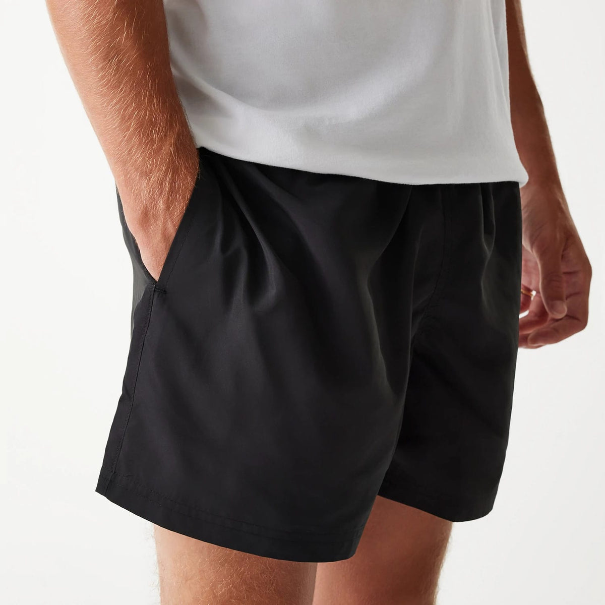 New Era Black Swim Shorts-klyvox