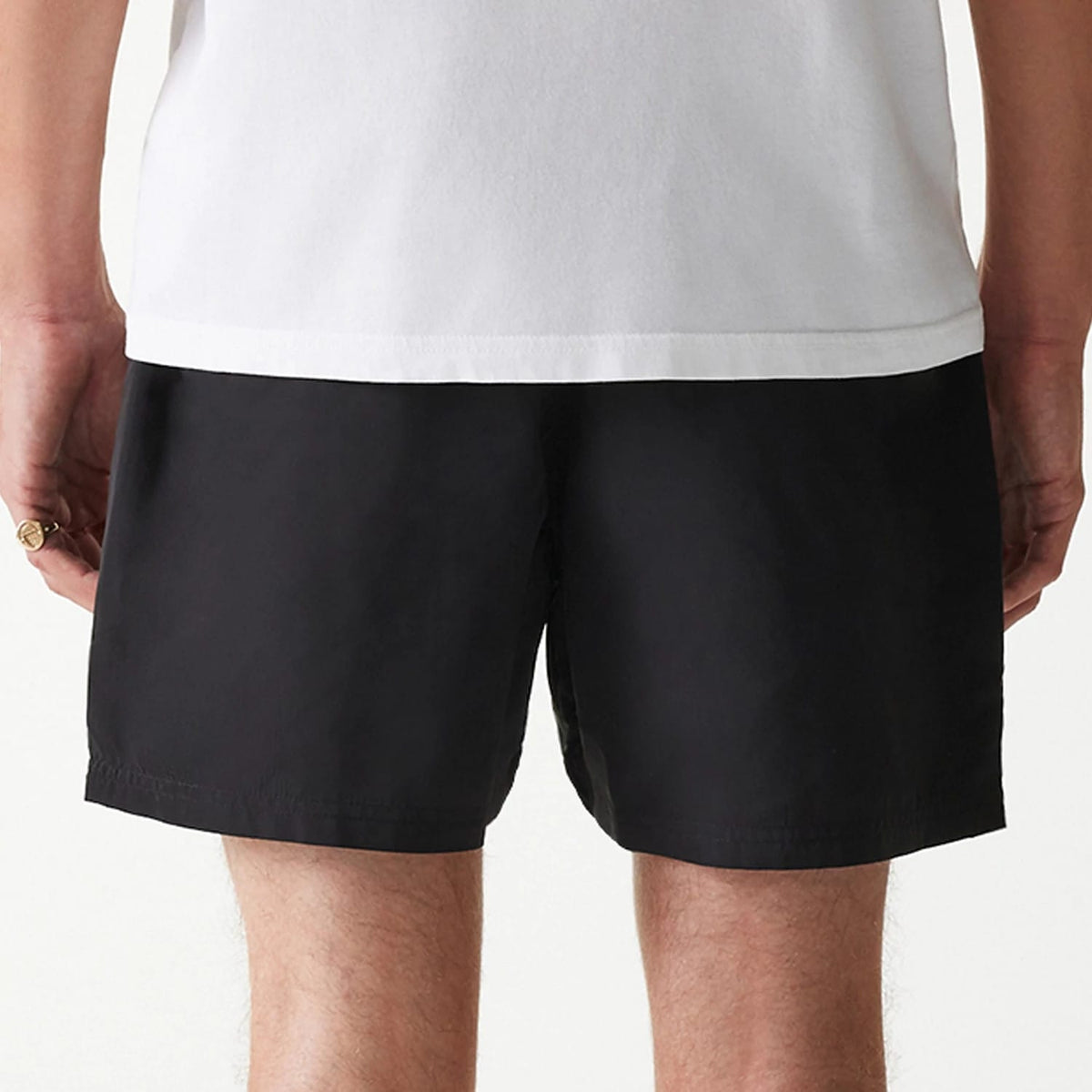 New Era Black Swim Shorts-klyvox