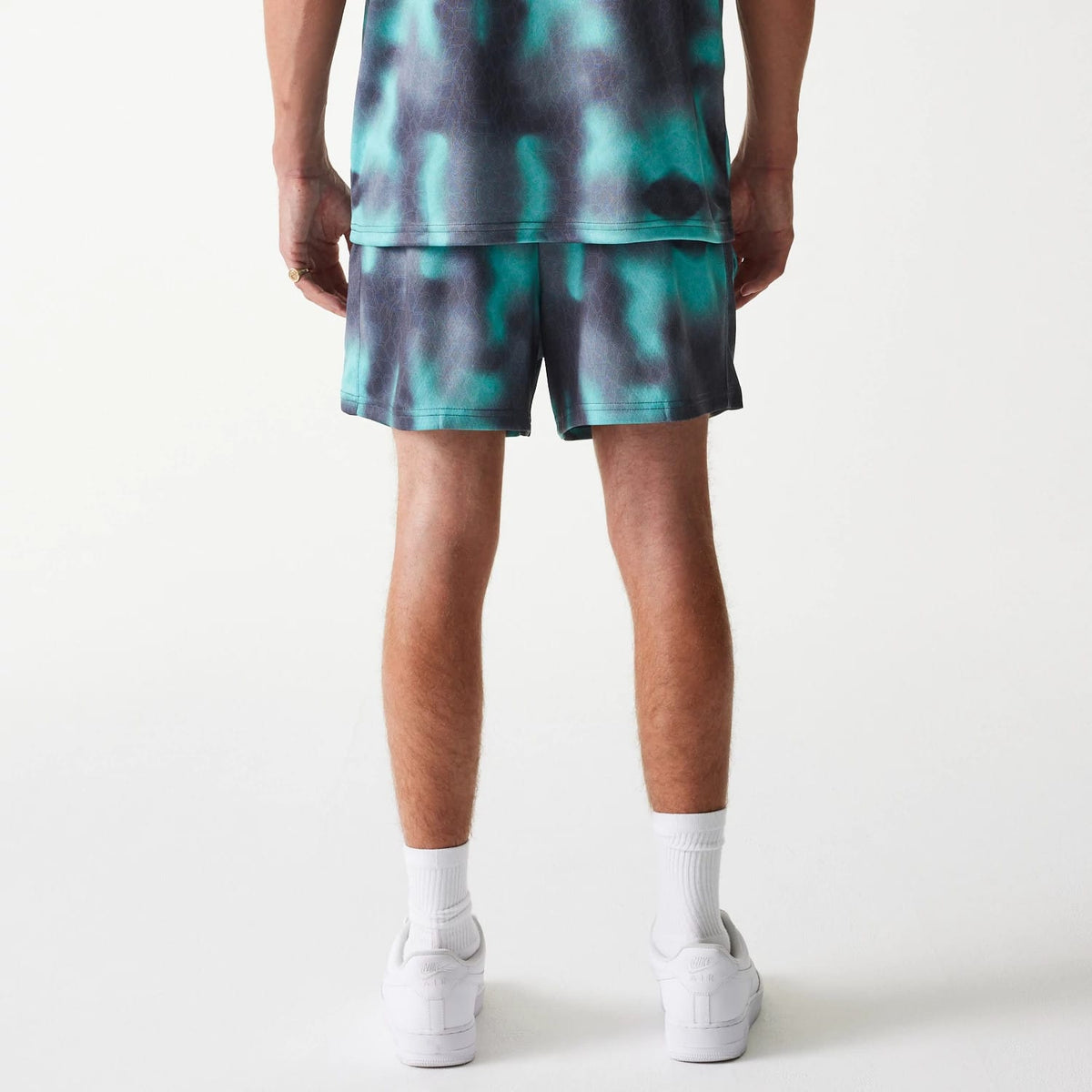 Chicago Bulls NBA All Over Print Green Shorts-klyvox