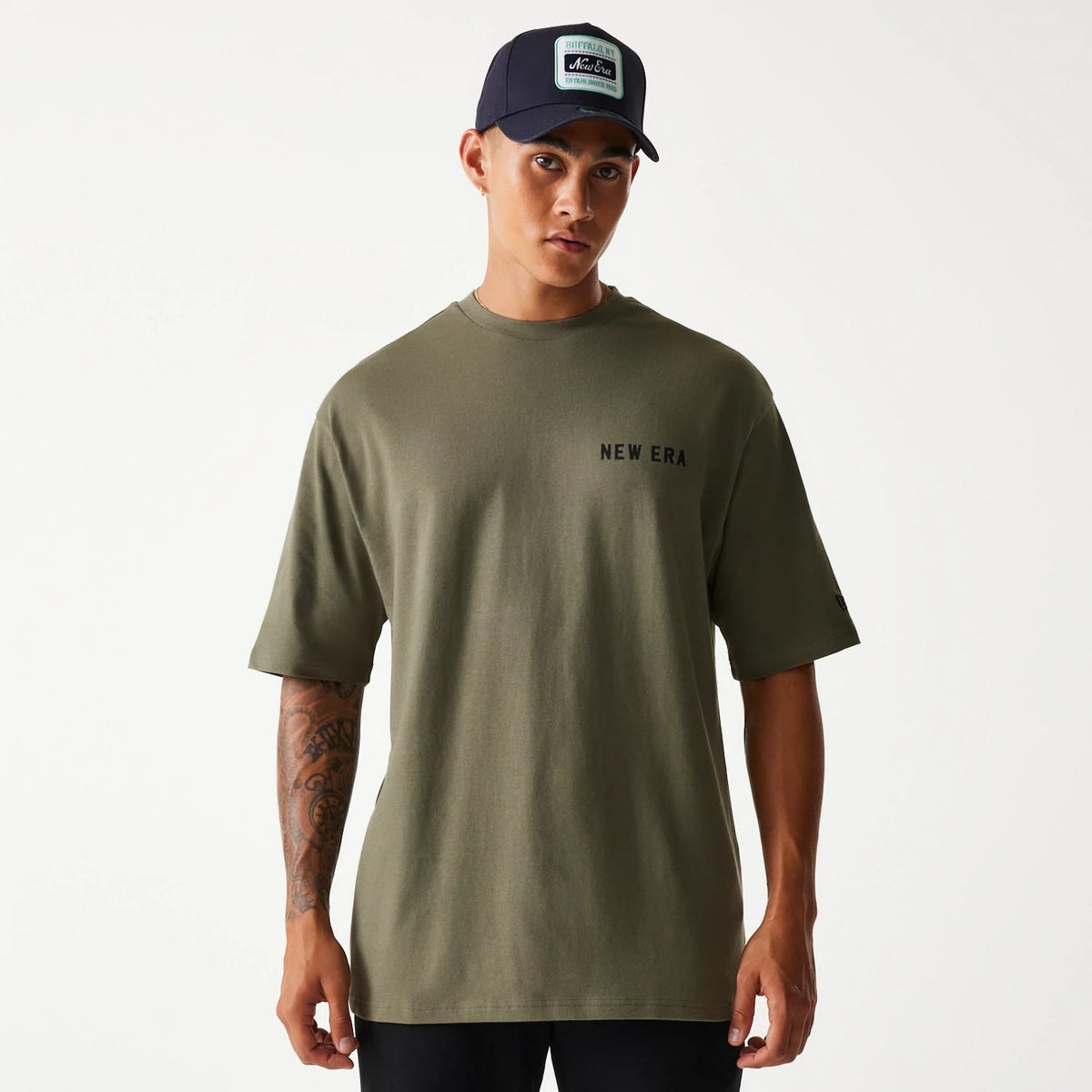 New Era Animal Graphic Green Oversized T-Shirt-klyvox