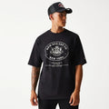 New Era Crest Black Oversized T-Shirt-klyvox