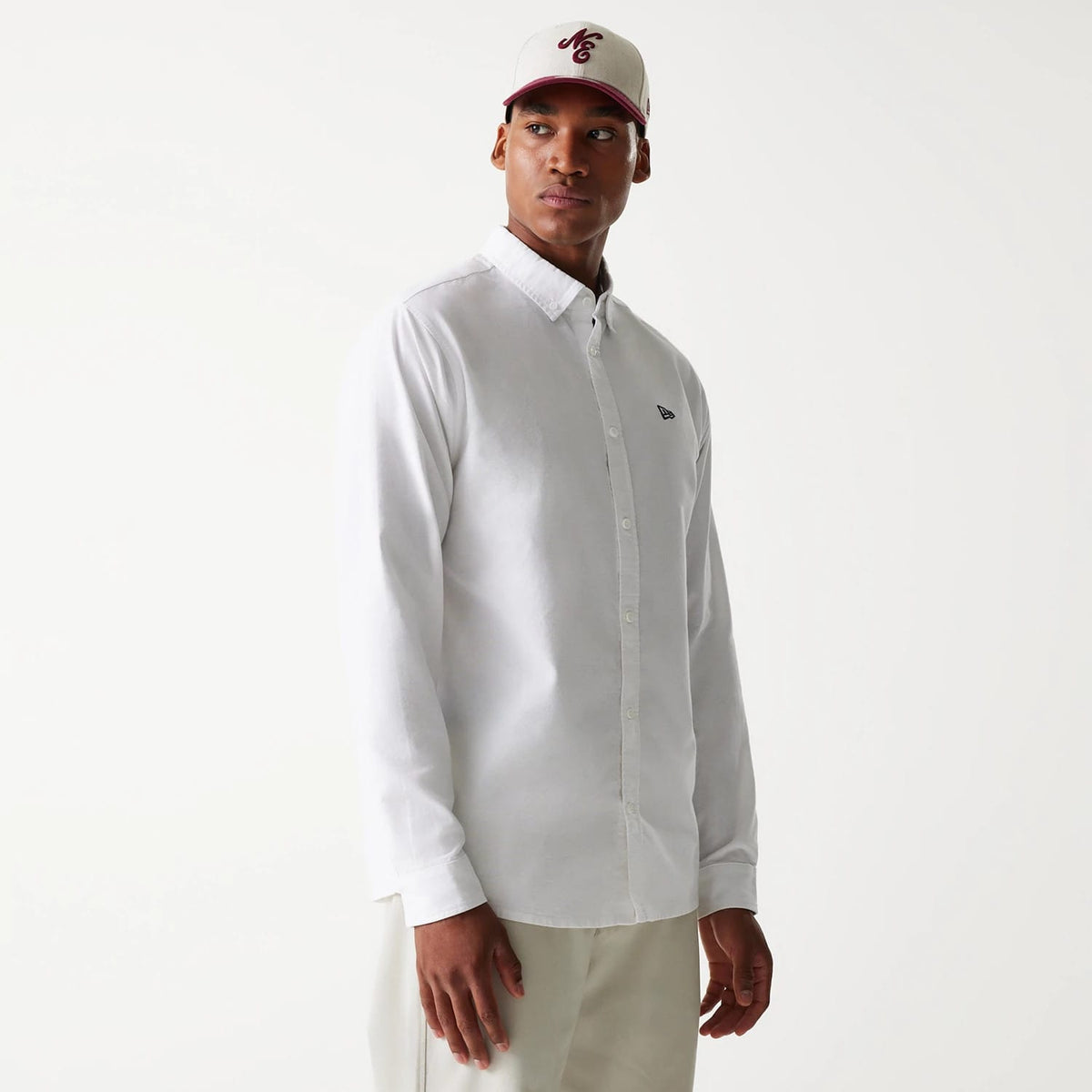 New Era White Long Sleeve Shirt-klyvox