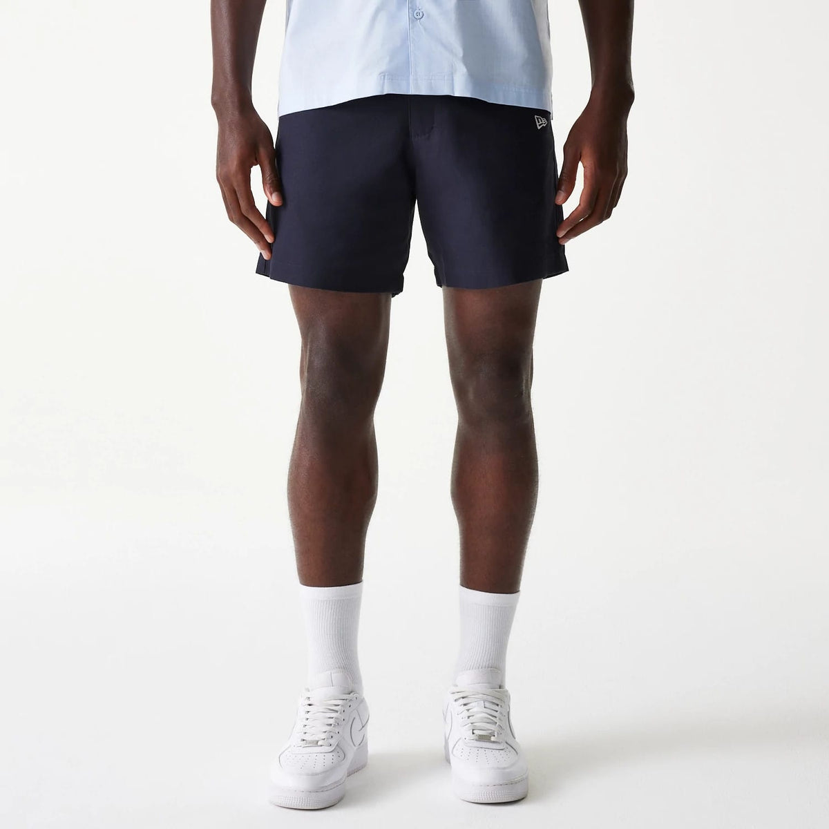 New Era Navy Chino Shorts-klyvox