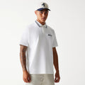New Era Drop Shoulder White Polo Shirt-klyvox
