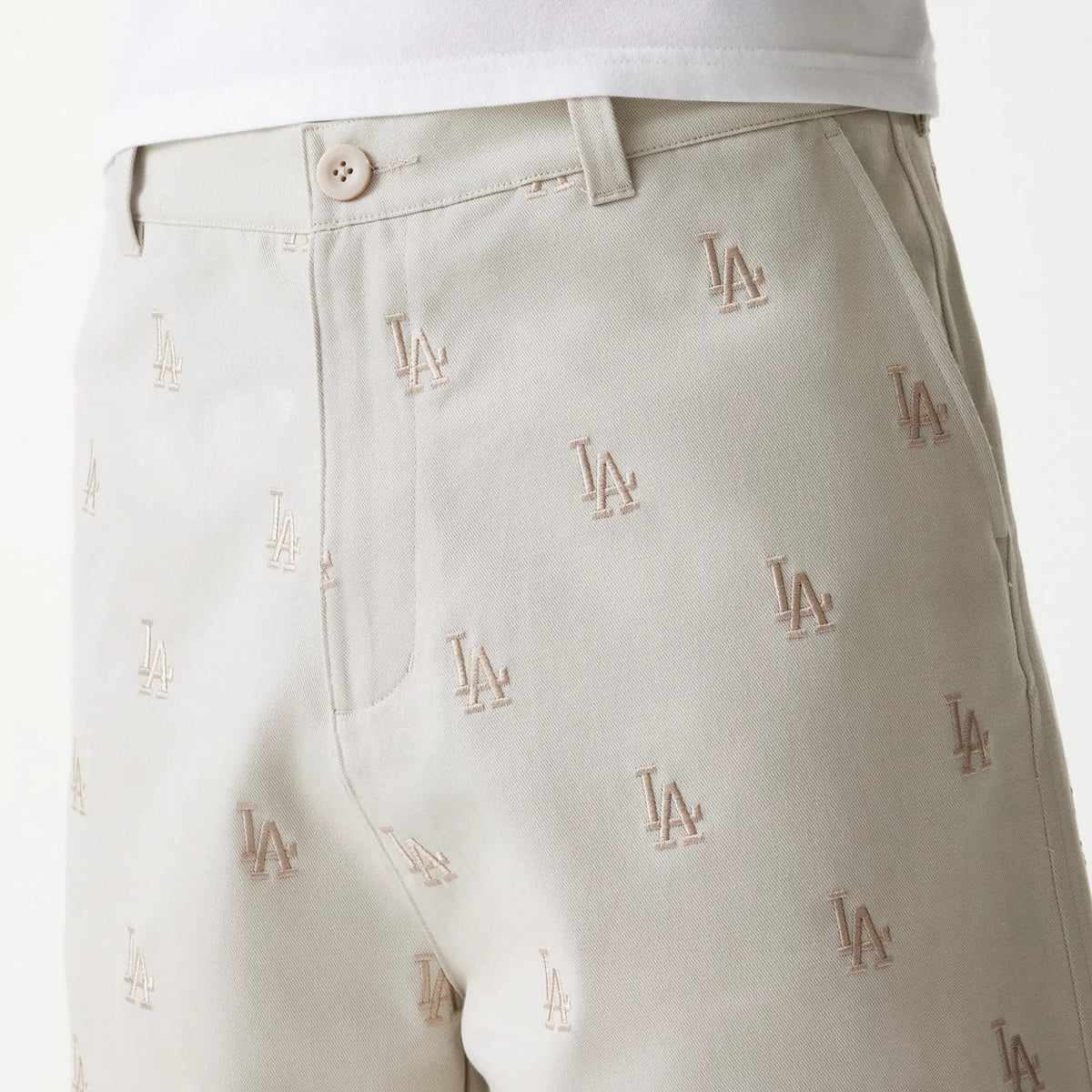 LA Dodgers MLB Monogram Cream Shorts-klyvox