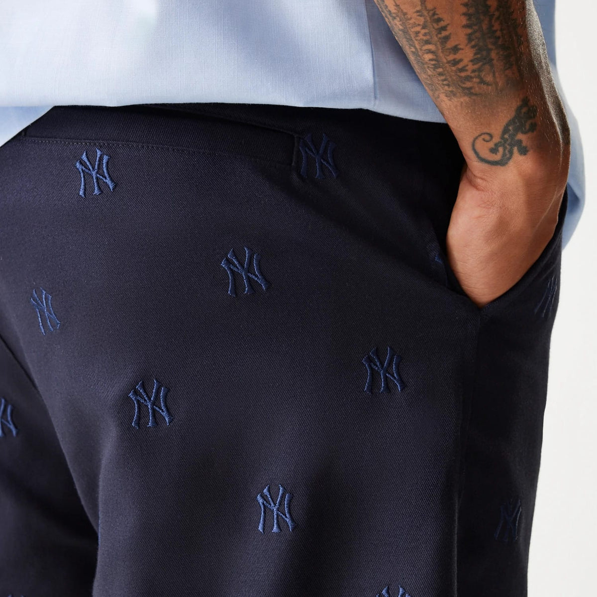 New York Yankees MLB Monogram Navy Shorts-klyvox