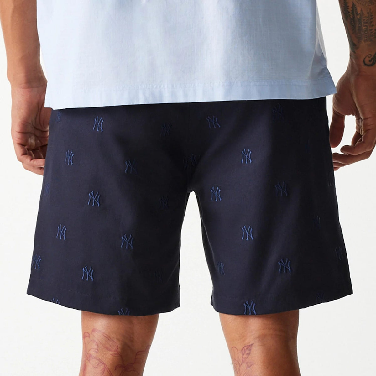 New York Yankees MLB Monogram Navy Shorts-klyvox