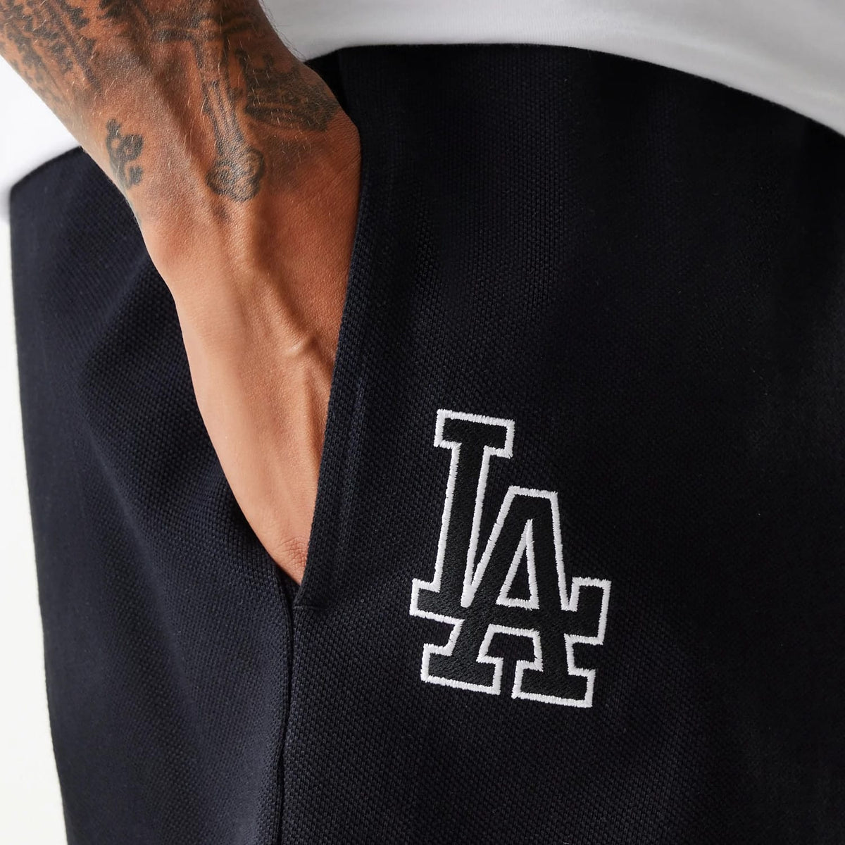 LA Dodgers MLB Pique Black Shorts-klyvox