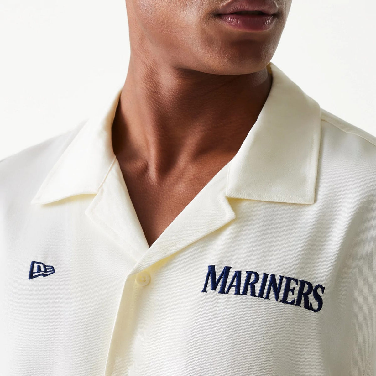 Seattle Mariners MLB Graphic Open White Revere Short Sleeve Shirt-klyvox