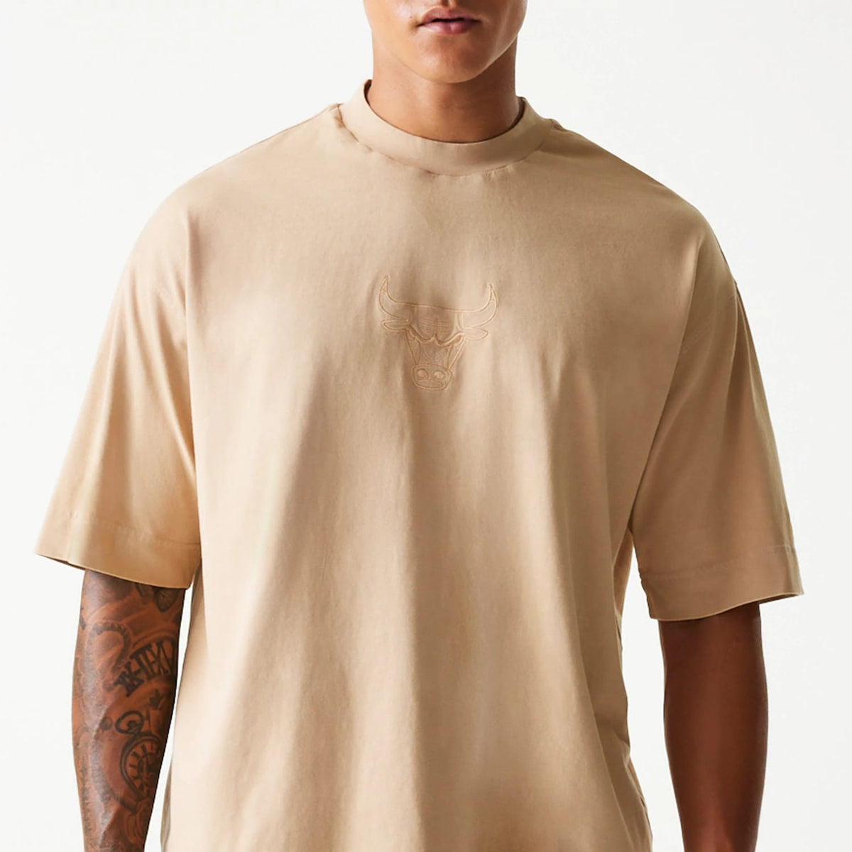 Chicago Bulls NBA Washed Beige Box T-Shirt-klyvox
