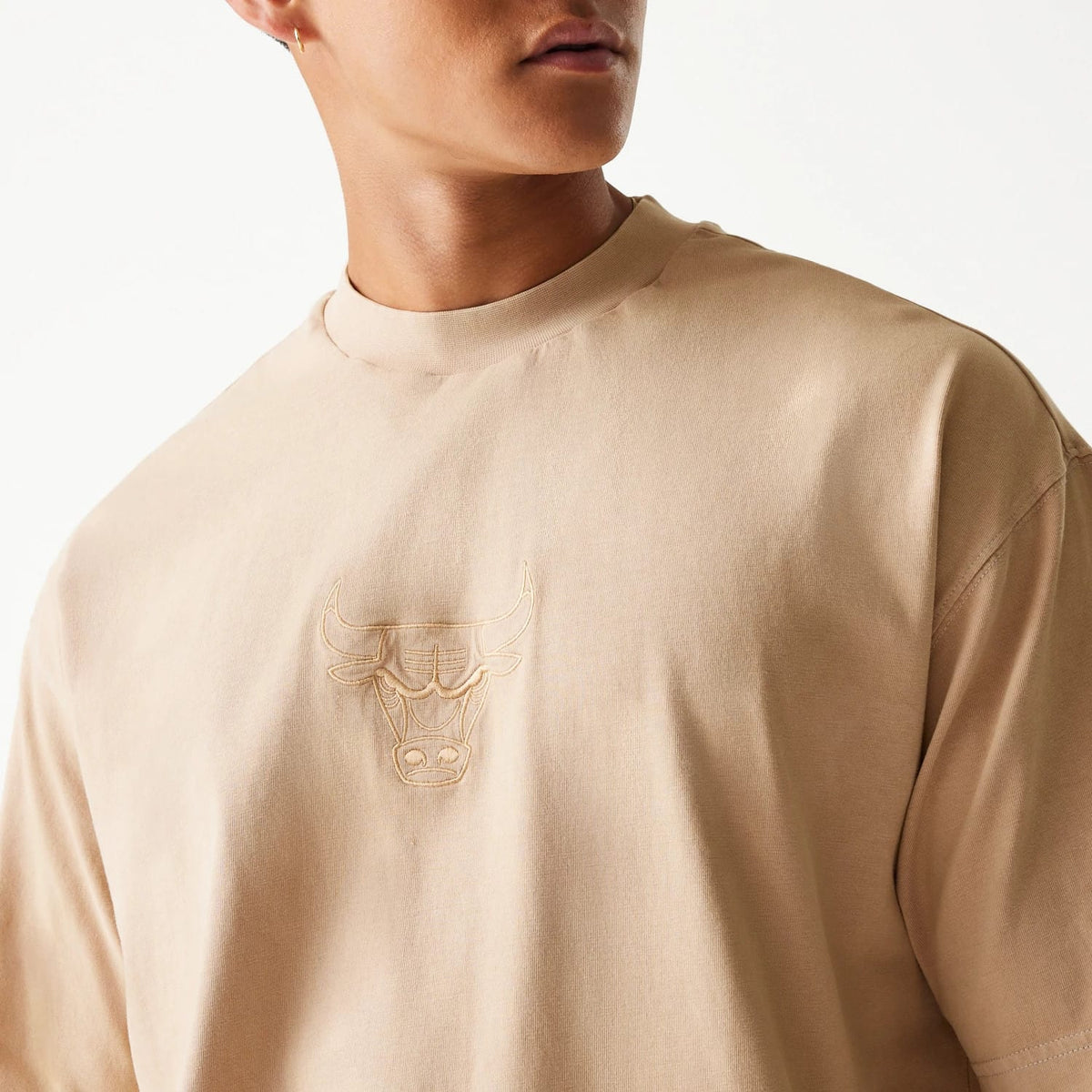 Chicago Bulls NBA Washed Beige Box T-Shirt-klyvox
