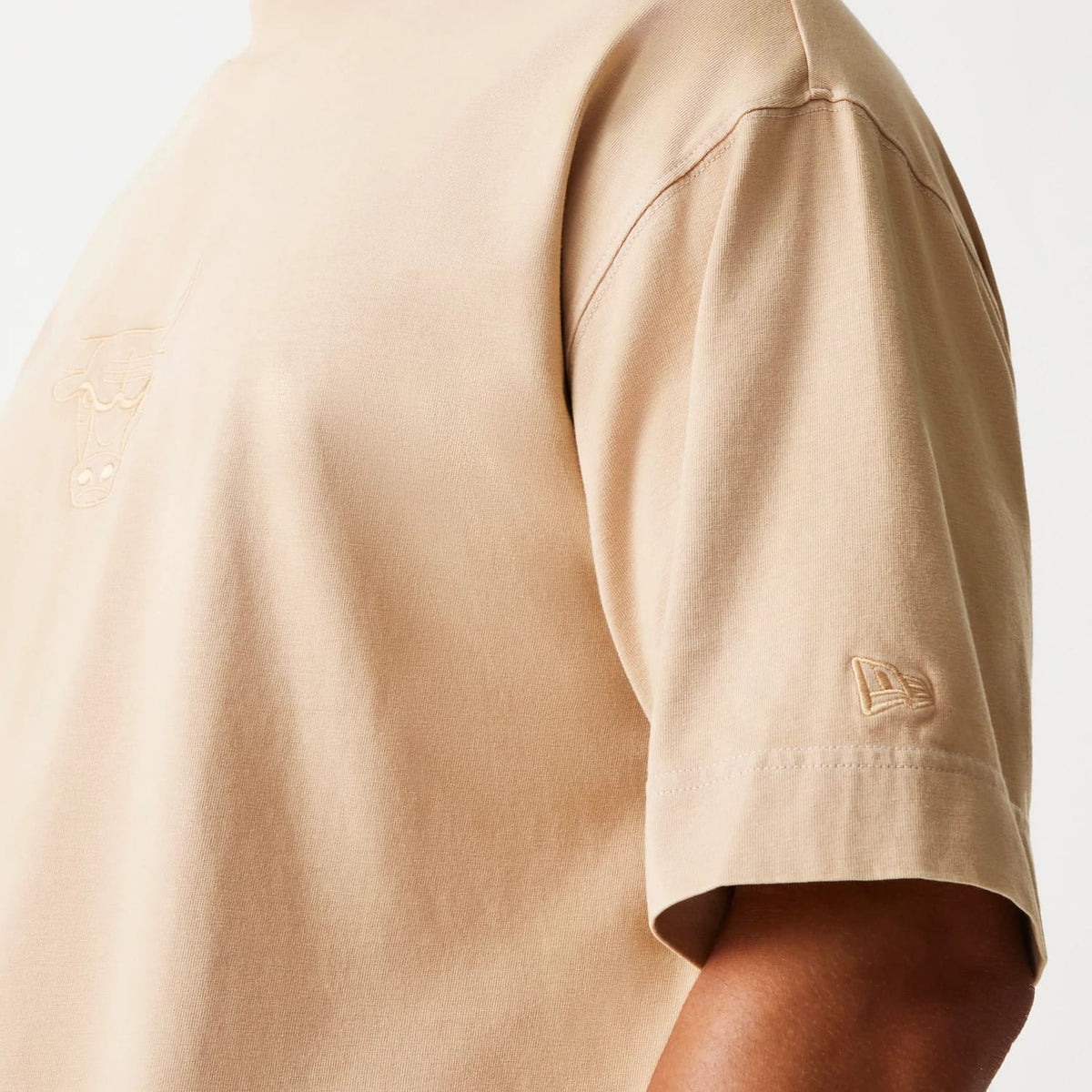 Chicago Bulls NBA Washed Beige Box T-Shirt-klyvox
