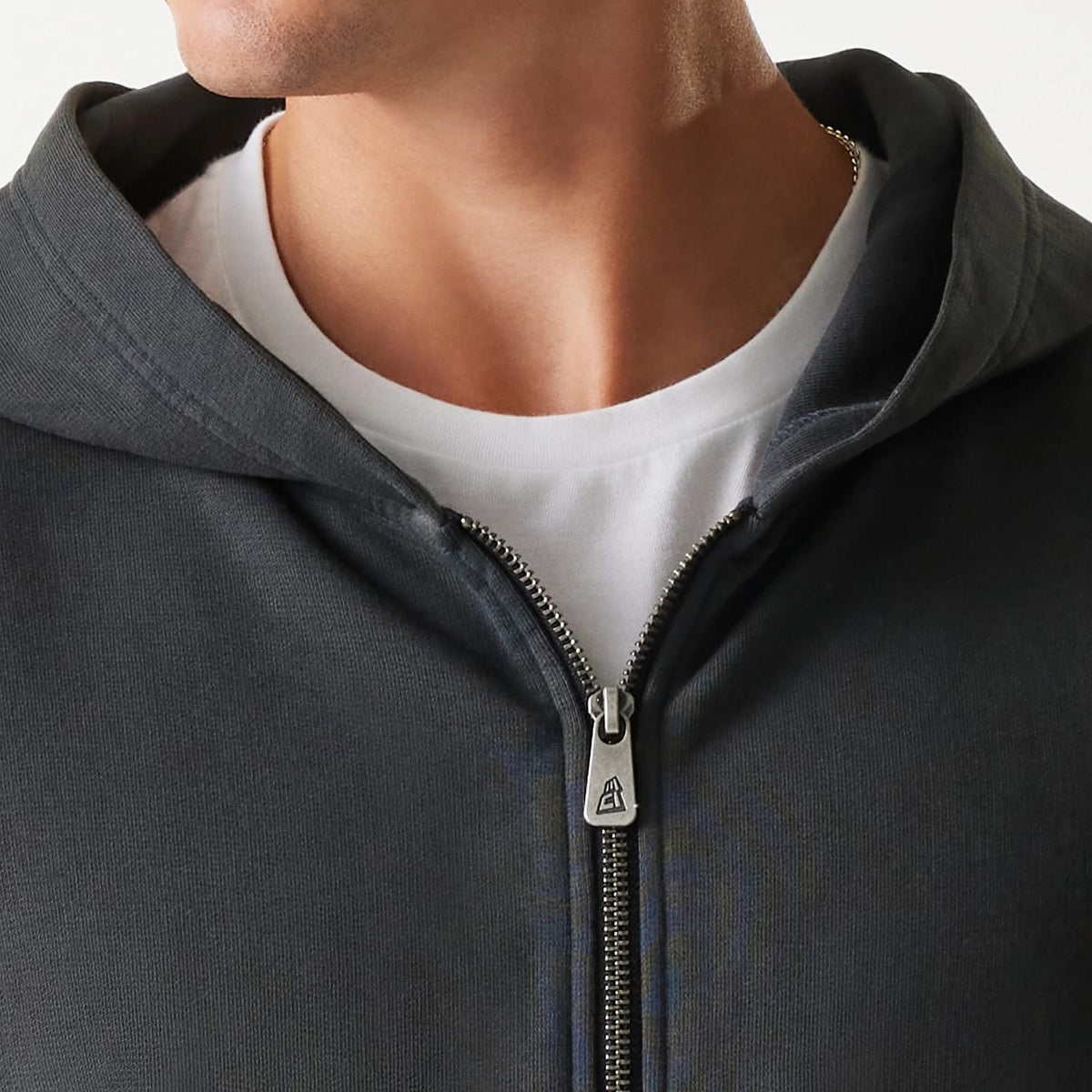 Chicago Bulls NBA Washed Grey Full Zip Hoodie-klyvox